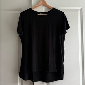 Zara Black Relaxed Short Sleeve T-Shirt